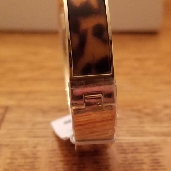 Michael Kors Rose Gold Tortoise Fold Hinged Bangle - Picture 12 of 14